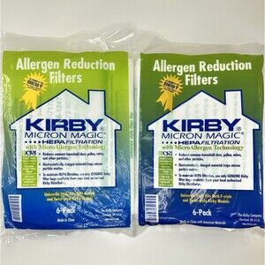 KIRBY Allergen Reduction Filter Bags HEPA Universal Style LOT 10 Genuine 204811